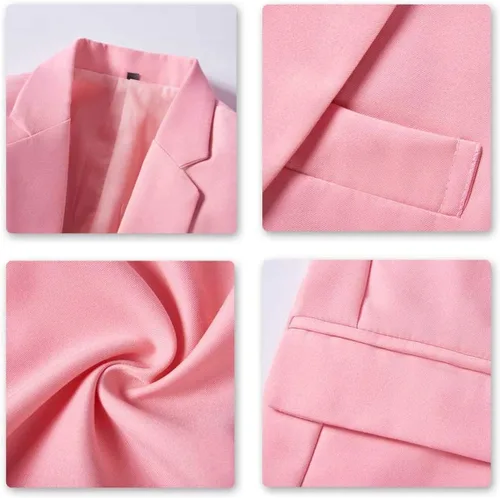 Vista 3 de Cloudstyle Traje de hombre de un solo pecho con un botón central de ventilación 2 piezas Slim Fit Trajes formales