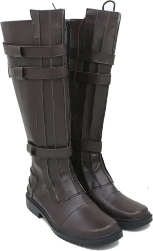 Vista 2 de Disfraz de Anakin Skywalker para hombre, disfraz de lujo, conjunto completo de Anakin Skywalker botas de Halloween uniforme