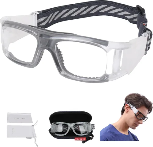 Vista 8 de SooGree Gafas deportivas, baloncesto, fútbol, raqueta, para hombres y mujeres, protección de seguridad reemplazable
