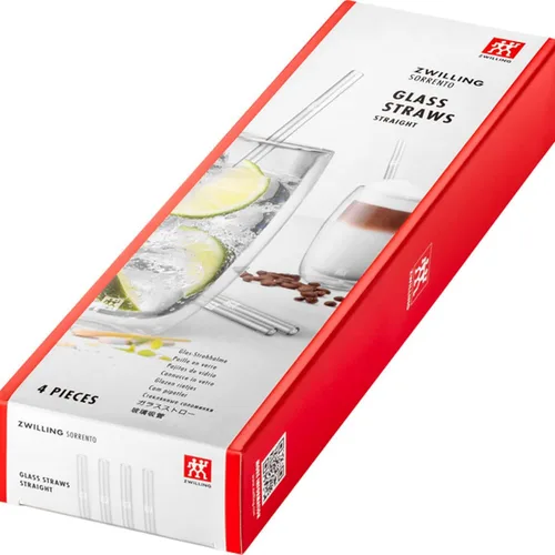 Vista 2 de ZWILLING Sorrento - Juego de 5 pajitas de cristal rectas, transparente