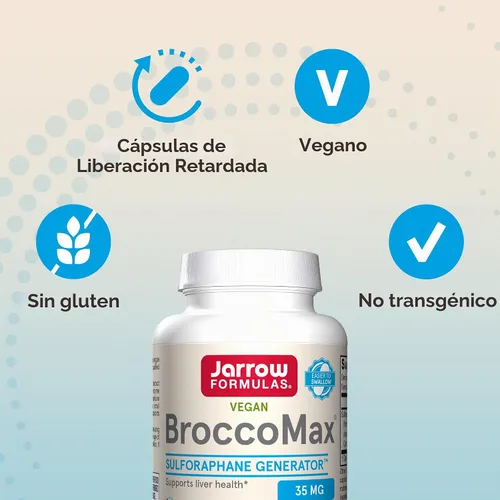 Vista 5 de Jarrow BroccoMax - Generador de sulforafano 35 mg, suministro para 30 días