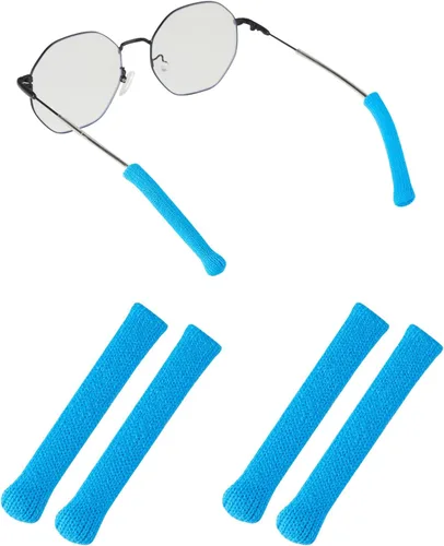 Vista 15 de Cojín de Oreja para Gafas de Tela de Algodón Tejido Suave Mejorado, Puntas de Patillas de Gafas Elásticas Antideslizantes Cómodas Retenedor