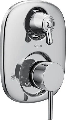 Vista 4 de Moen Align Níquel Cepillado Moentrol Kit de Moldura para Válvula Desviadora de Transferencia de 3 Funciones, Válvula Requerida, T3290BN
