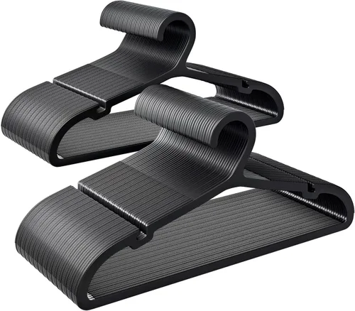 Vista 11 de ABHENG UAPY0530B - Paquete de 30 perchas para ropa, perchas de plástico antideslizantes, perchas que ahorran espacio, resistentes, para colgar ropa