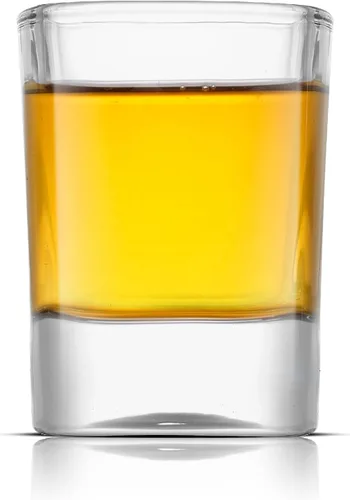 Vista 8 de JoyJolt Set de 6 vasos de trago corto de base pesada, vasos de tragos de 2 onzas