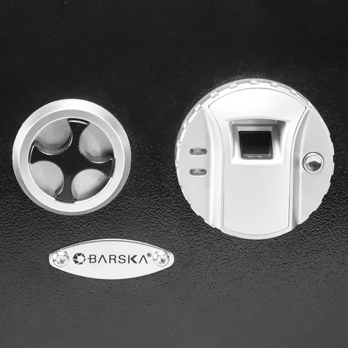 Vista 7 de Barska Caja fuerte de pared biométrica de seguridad de huellas dactilares 0.52 pies cúbicos