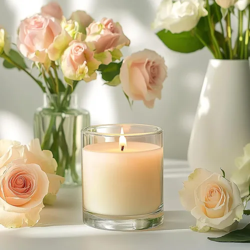 Vista 5 de SUPMIND Paquete de 30 - tarros de vela de cristal, tarros vacíos transparentes de 7 onzas con tapa hermética de bambú, recipientes de velas a granel
