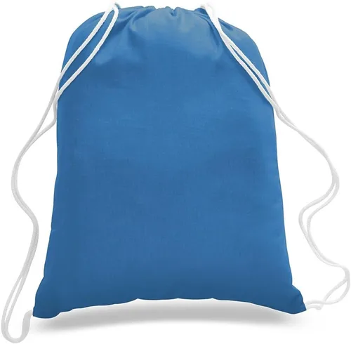 Vista 17 de ToteBagFactory Paquete de 6 mochilas de lona de algodón con cordón: blanco, liso, tela reutilizable, 14 pulgadas de ancho x 18 pulgadas de alto