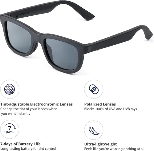 Vista 4 de Ampere Dusk App with Adjustable Smart Sunglasses
