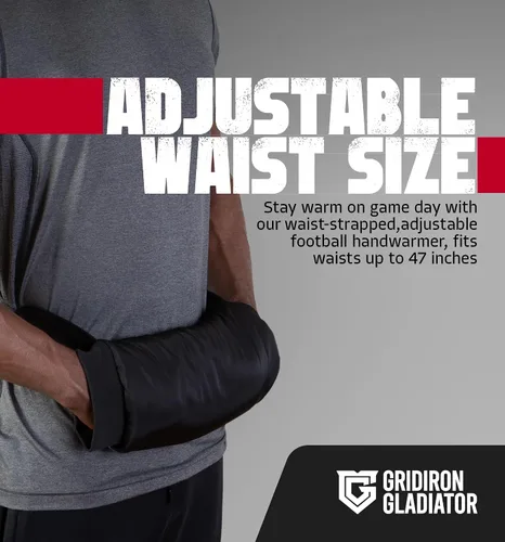 Vista 5 de Gridiron Gladiator Football Handwarmer Pouch for Adults - Tactical Hand Muff Warmer - Warming Pouch for Cold Weather
