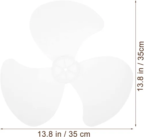 Vista 6 de Cuchillas de ventilador de mesa, hoja de plástico universal de 16 pulgadas, 3 hojas, repuesto para el hogar, pedestal de pie, ventilador blanco