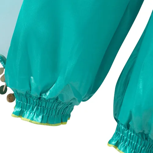 Vista 4 de Disfraz de princesa para niñas, 2 piezas, tops y pantalones para niños