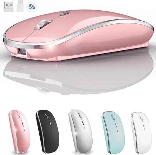 Vista 9 de Mouse inalámbrico para MacBook Pro, MacBook Air, MacBook Laptop, Mac, iMac, computadora de escritorio, Chromebook, Win7/8/10/11, PC, HP, Dell Azul