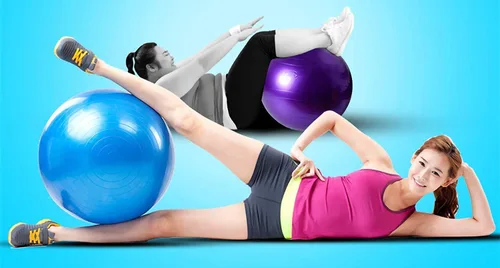 Vista 8 de Pelota de ejercicio para yoga, fitness, estabilidad de equilibrio, extra gruesa de grado profesional y pelota de estabilidad, anti estallido