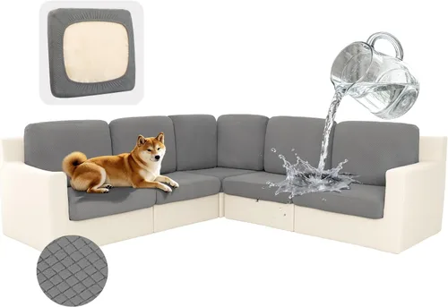 Vista 23 de ALIECOM - Funda de cojín para sofá seccional de esquina 100% impermeable