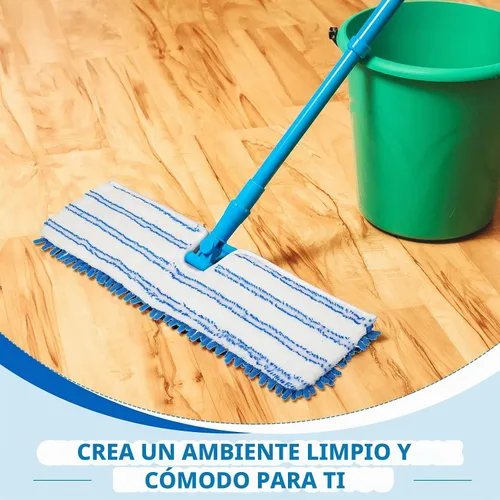 Vista 6 de Chengu 6 piezas de repuestos de microfibra para mopa abatible, cabezales de repuesto de doble cara, almohadillas de limpieza lavables a máquina