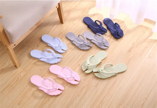 Vista 4 de Zapatillas de espiga de los hombres, Sandalias de playa para hombres, Zapatillas plegables portátiles de viaje de negocios, Zapatillas de baño