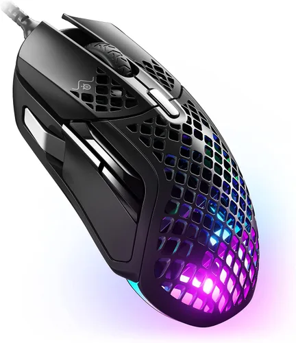 Vista 2 de SteelSeries Aerox 5 - Mouse ligero para juegos - 18000 CPI - Sensor óptico de aire TrueMove y teclado para juegos RGB Apex 3 - Iluminación RGB de 10