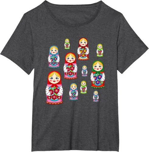 Vista 27 de Rusia - Camiseta de juguete retro para niños, diseño de muñecas rusas