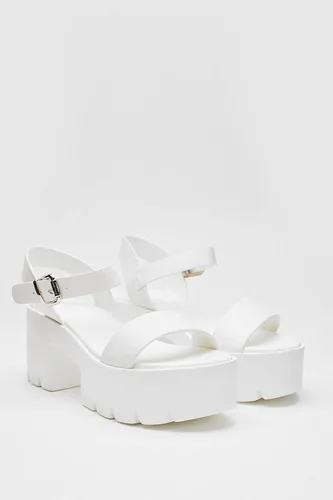 Vista 7 de READYSALTED Womens Chunky Platform Sandals Open Toe Ankle Strap Block Heeled Sandals with Adjustable Ankle Strap