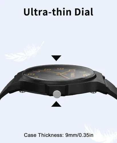 Vista 4 de Reloj analógico para niños y niñas, resistente al agua hasta 30M, reloj deportivo para niños, fácil de leer, con esfera fina, correa suave