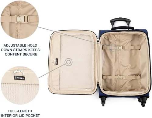 Vista 7 de Travelpro Juego de pista suave, Azul, Conjunto Runway Softside