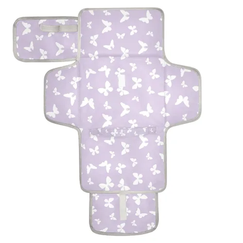 Vista 47 de Cambiador de pañales portátil, cambiador de pañales de viaje, impermeable, plegable, ligero, cambiador de bebé con almohada incorporada, perezosos