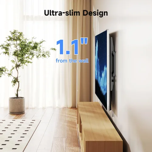 Vista 3 de suptek Soporte de pared para televisores de pantalla plana de 37 a 86 pulgadas, montaje fijo de perfil bajo para hasta 176 libras y VESA