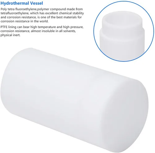 Vista 3 de Reactor de síntesis hidrotermal, recipiente de reacción de teflón de 0.8 fl oz Revestimiento de PTFE Acero inoxidable Síntesis hidrotermal Reactor