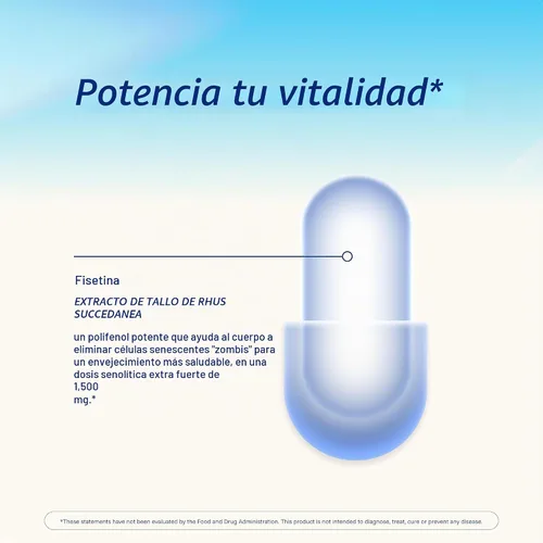 Vista 5 de ProHealth Suplemento de fisetina pura 250 mg, 60 cápsulas