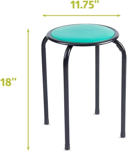 Vista 3 de Pearington Taburete acolchado multiusos para aula y hogar para niños, multicolor