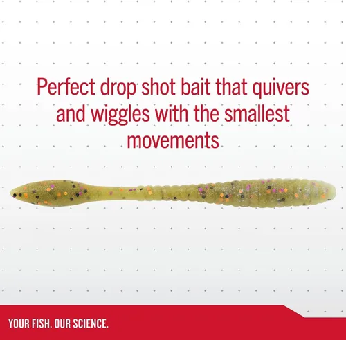 Vista 3 de Berkley Berkley PowerBait MaxScent Flat Worm Parte trasera marrón