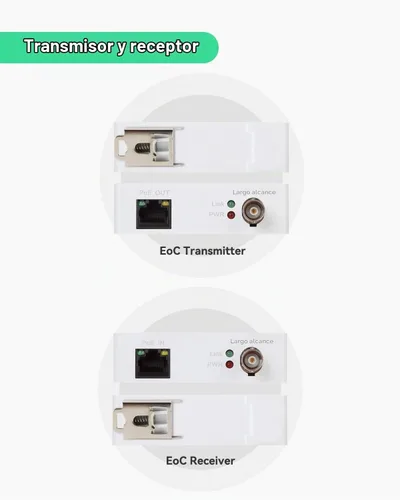 Vista 7 de 【Actualizado】LINOVISION POE sobre coaxial EOC convertidor IP sobre coaxial máximo 3000 pies de potencia y transmisión de datos sobre cable coaxial