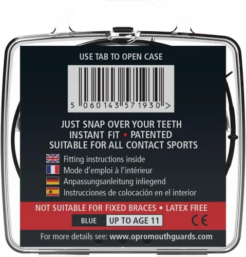 Vista 8 de OPRO Protector bucal de nivel instantáneo a presión + correa, protector bucal de protección rápida para lacrosse, jiu jitsu, rugby, artes marciales
