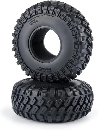 Vista 8 de RCHUBAM - 4 neumáticos de goma RC OD con espuma de 5.512 in para 1/10 Axial SCX10 Wraith TRX-4 RC Crawler Car