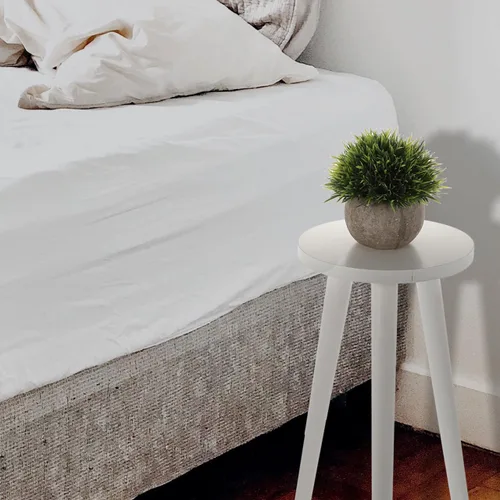 Vista 3 de Soporte de madera para plantas de 17.12 pulgadas, soporte para macetas con soporte estable de 3 puntos, exhibición de jardín para interiores