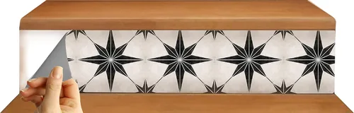 Vista 13 de Stair Riser Strip Vinyl Decal, Amalfi, 5" x 49", Pack of 5