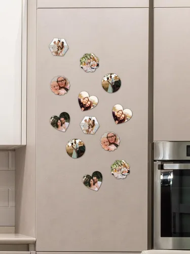 Vista 2 de GEHECRST Imanes de nevera con foto personalizada, imán para refrigerador, imagen colorida personalizada, imanes de pizarra blanca