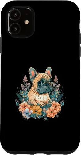 Vista 5 de iPhone 15 Bulldog Francés Asia Arte Japón China Amante de la Naturaleza Frenchie Caso