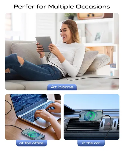 Vista 8 de Cable USB A a USB C [2 unidades de 3 pies], cable USB C de carga rápida, cable de carga USB a USB C trenzado extra duradero mejorado compatible