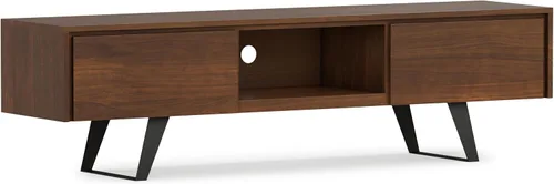 Vista 17 de SIMPLIHOME Lowry - Soporte para TV, consola de madera maciza de mango de 72 pulgadas de ancho en chapa de roble, moderno centro de entretenimiento