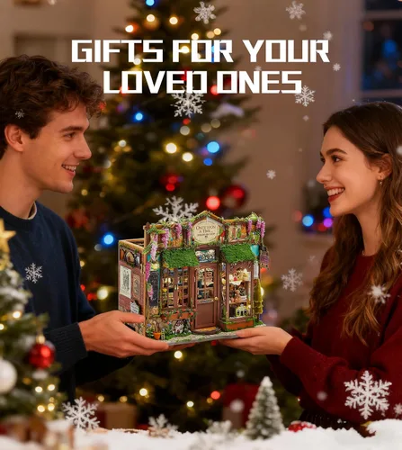 Vista 12 de Spilay - Kits de manualidades para rincón de lectura DIY para adultos, kit de rincón de lectura de cuento de hadas con luz LED, rompecabezas