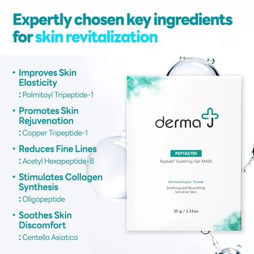 Vista 3 de Paquete de mascarillas prémium con péptidos de colágeno. Mascarilla facial para hidratar, iluminar la piel, antienvejecimiento y elasticidad.