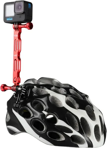 Vista 9 de HSU Kit de montaje y brazo de extensión de aluminio para manillar de bicicleta, montaje en poste de metal, soporte de brazo de extensión para GoPro
