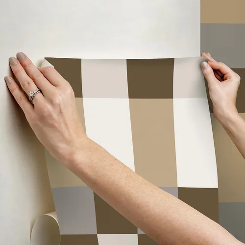 Vista 4 de RoomMates Emily Rayna Neutral Framework - Papel pintado para despegar y pegar, RMK12735PLW