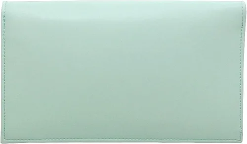Vista 2 de La Regale Embrague sobre de piel sintética con bloque de color, Menta