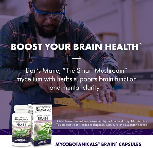 Vista 5 de Host Defense® MycoBotanicals Cerebro, ayuda a la claridad mental, 60 unidades, 60, 1