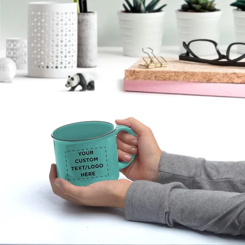 Vista 7 de DISCOUNT PROMOS Juego de 100 tazas de café personalizadas de cerámica para fogata, 13 onzas, paquete personalizado a granel, perfecto para té