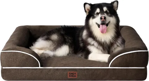 Vista 84 de EHEYCIGA – Cama ortopédica impermeable para perros pequeños, de espuma viscoelástica tipo caja de huevos, con bordes elevados y base antideslizante