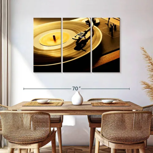 Vista 47 de Elephant Stock BW - Reproductor de discos de vinilo para pared, lienzo horizontal, decoración de pared de sala de estar de 3 piezas, impresión